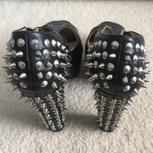 Black Heel with silver spikes